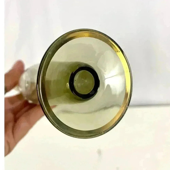 Antique Hand Painted Floral with Gold Trim Glass Bud Vase 8" - Picture 15 of 16